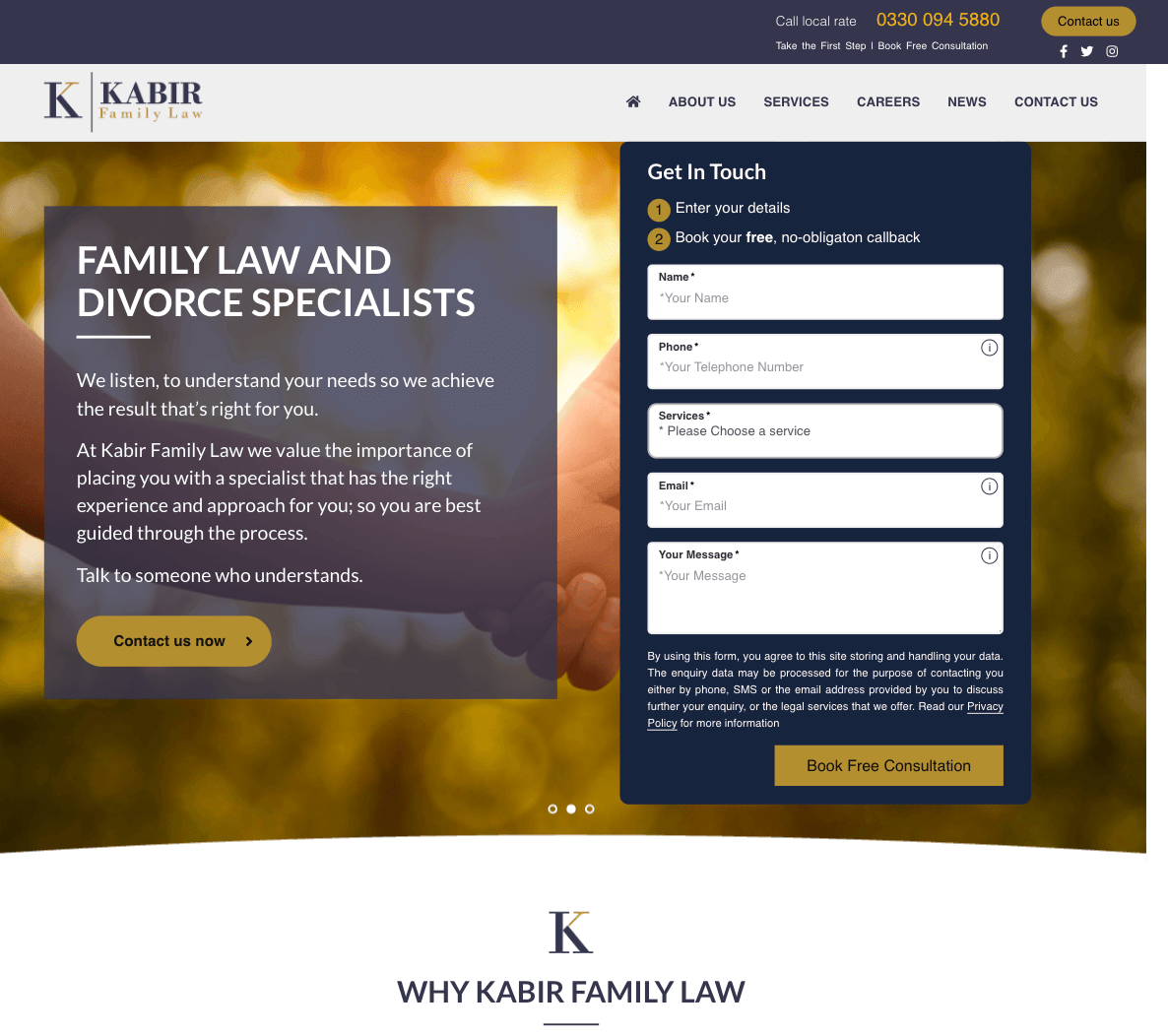 Kabir Family Law – Family & Divorce Law Firm Website