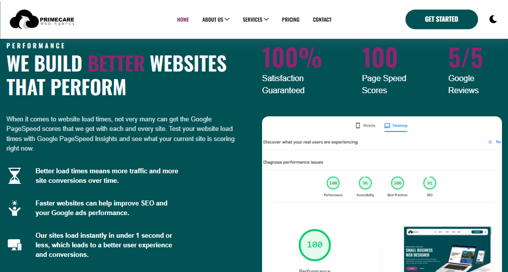 Primecare Design - Small Business Web Designer Agency