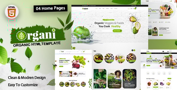 Organi – Fruits & Vegetables Store HTML5 & Bootstrap5 Template