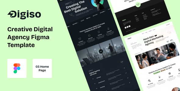 Digiso – Digital Business Branding Agency Figma Template